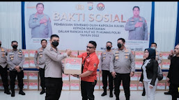 Polda Sulsel Gelar Bakti Sosial Donor Darah Dan Pemberian Sembako, Sambut HUT Humas Polri Ke 71