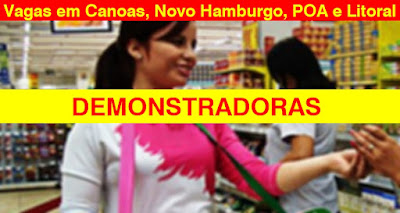 Agência seleciona Demonstradoras e Repositores em Porto Alegre, Canoas, Novo Hamburgo e Litoral