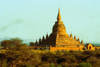 unique Bagan pagoda archtecture with a great silhouette