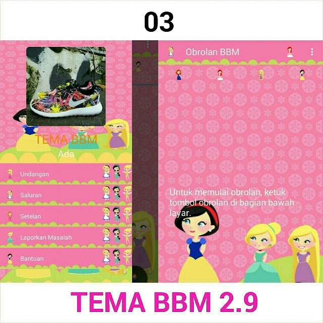 Tema BBM milik Namira App OlShop