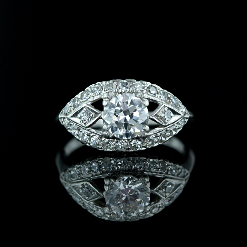 During this period the vintage diamond engagement rings tend dark stones 