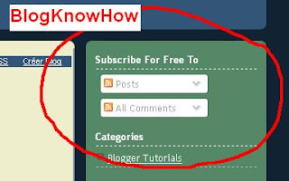 Blogger Subscription Links Widget installed on Blog Know How