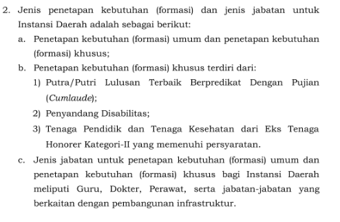  Saat ini Peraturan ihwal deretan CPNS tahun  Permenpan rb no 36 Tahun 2018 Tentang Formasi CPNS