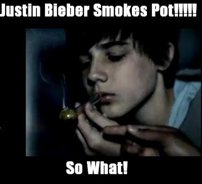 Justin Bieber smokes pot-weed funny picture