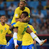Paulinho helped Brazil to lead by 1-0 up to the half time against Serbia
