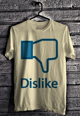 Kaos T-Shirt Facebook Dislike