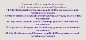 Watermark for the lucky contestant of Mega Giveaway Anak Merdeka Malaysia