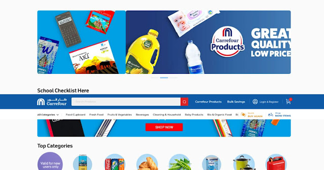 this is  screenshot of the carrefour kenya website showing how to shop online with carrefour