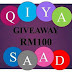 Giveaway Cash RM100 by Qiya Saad for November 2017