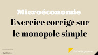 Microéconomie exercices corrigés - Exercice corrigé sur le monopole simple | Microéconomie 