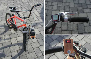 leaf blower powered bike