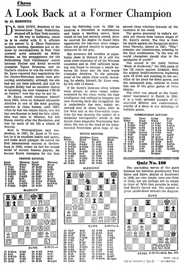 Chess: A Look Back At A Former Champion