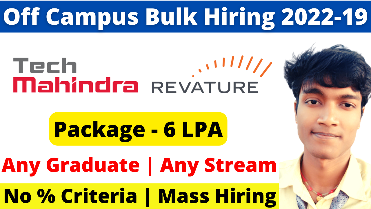 Revature Freshers Recruitment 2022, 2021, 2020, 2019 Batch As Software Engineer Role for 6 LPA of Any Graduate and Branch