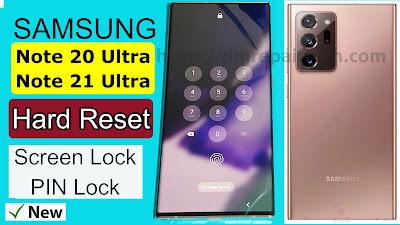 Hard reset Samsung Galaxy Note20 Ultra Android 11 Factory Reset Screen Lock PIN Lock