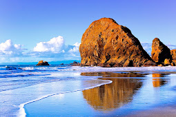 Rock Mountain at Beach Wallpaper