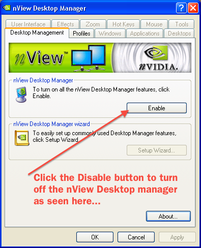 NviewDT menu