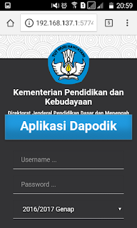 cara membuka dapodik di android