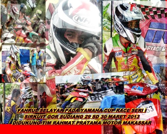 Rahmat Pratama Motor Makassar, Dukung Fahrul ,Selayar ,pada ,Event ,Yamaha Cup Race I Sul-Sel 2013