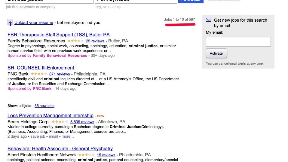 Criminal Justice - Administration Of Justice Degree Jobs
