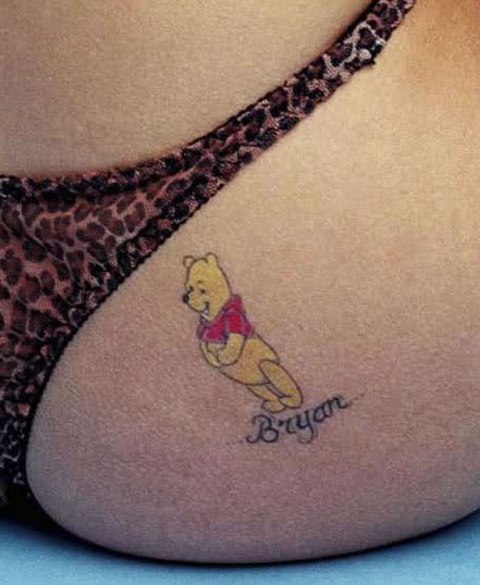 Kerry Katona butt tattoo.