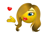 Female Smiley Blowing a Kiss