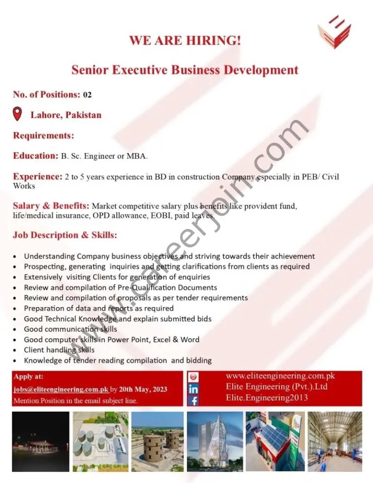 Jobs in Elite Engineering Pvt Ltd