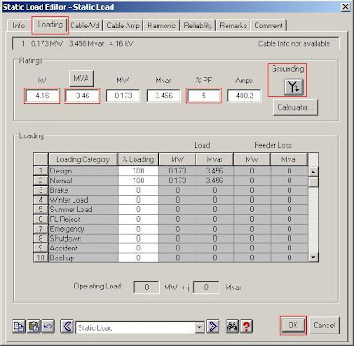 ETAP Static Load Editor