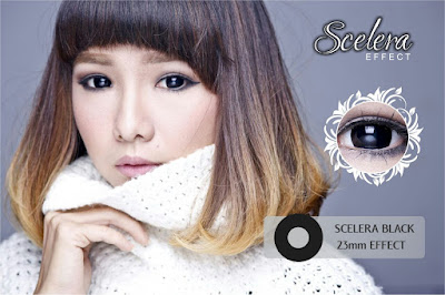 Softlens Sclera Warna Hitam Pekat Diameter Besar