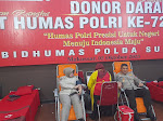 Sambut HUT ke-72 Humas Polri Bidhumas Polda Sulsel Gelar Aksi Donor Darah di SPN Polda 