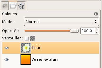 gimp calque fleur