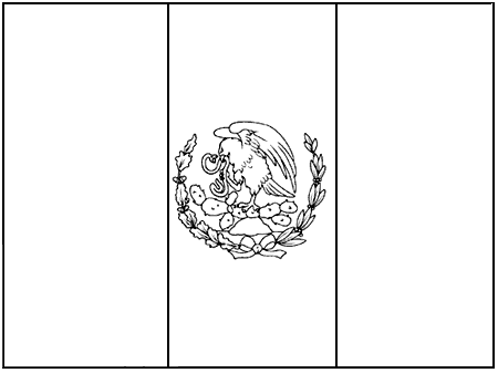 Bandera de México para colorear. Publicado por Eduardo Sibrián en 08:59