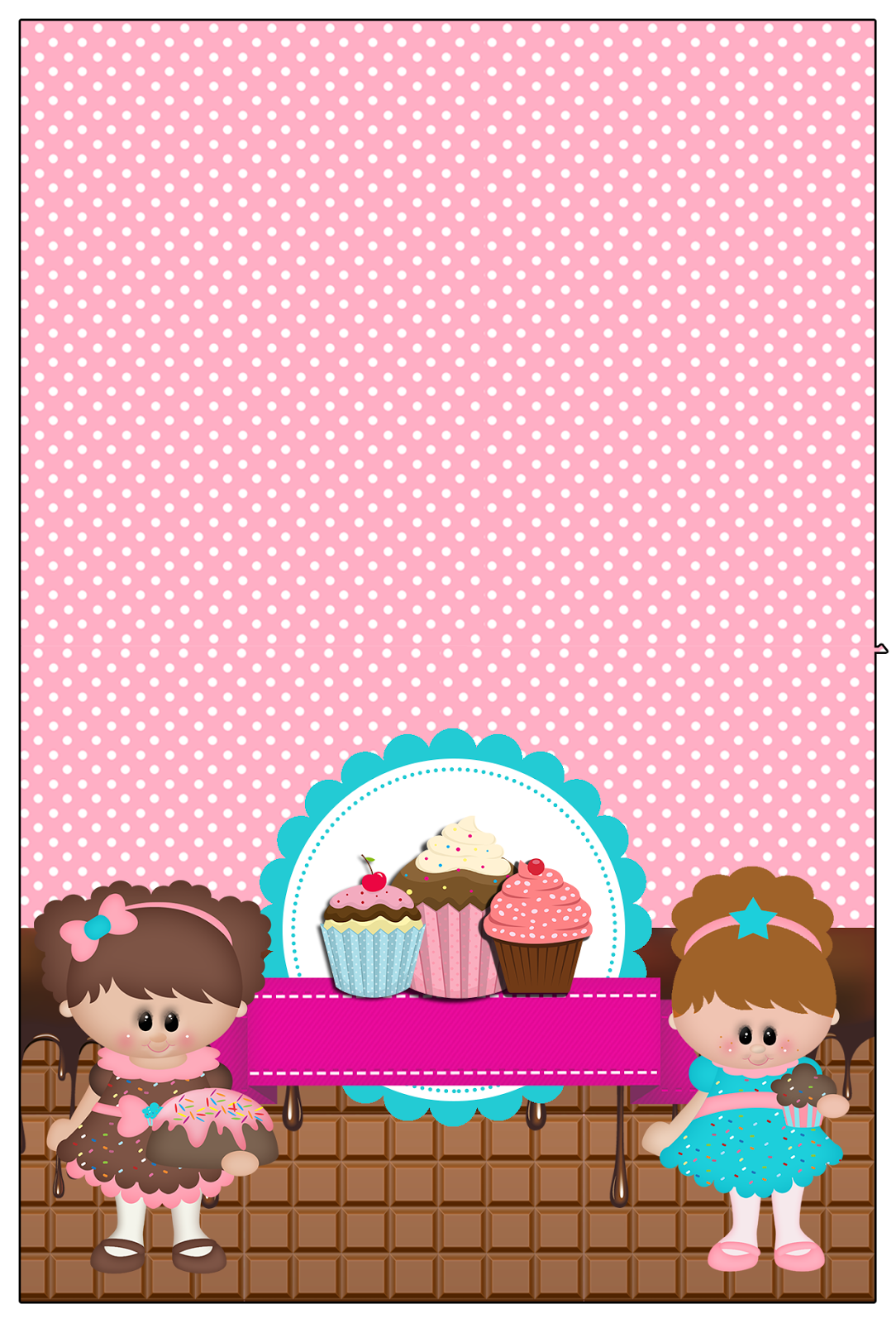 Kit de Personalizados Tema Festa "Cupcake" para Imprimir 