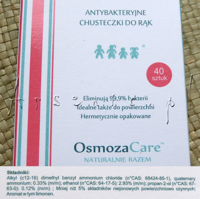 Antybakteryjne chusteczki do rąk Osmoza Care