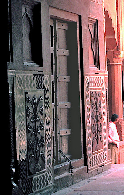 ancient wooden door from the Taj Mahal