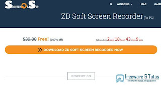 Giveaway : ZD Soft Screen Recorder gratuit (3 jours) !