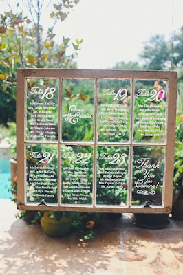 Window wedding eco table plan