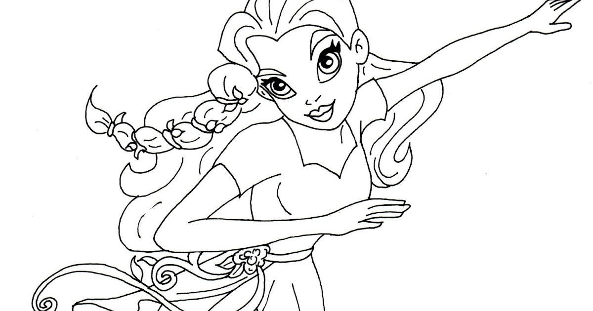 Free Printable Super Hero High Coloring Pages: Poison Ivy Super Hero