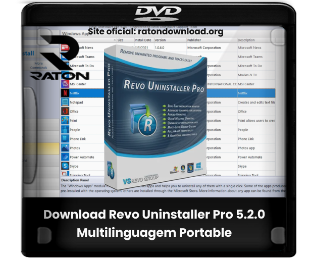 Download Revo Uninstaller Pro 5.2.0 Multilinguagem Portable