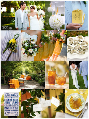 white and yellow wedding theme