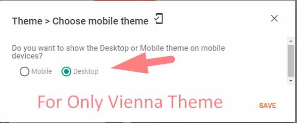 blogger mobile theme settings