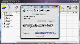 Picture showing Registered IDM 6.07 Build 5