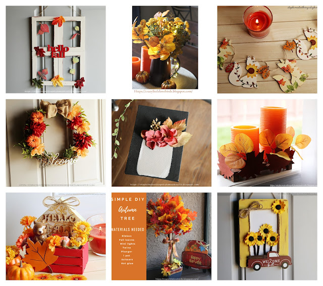 Fall craft collage display