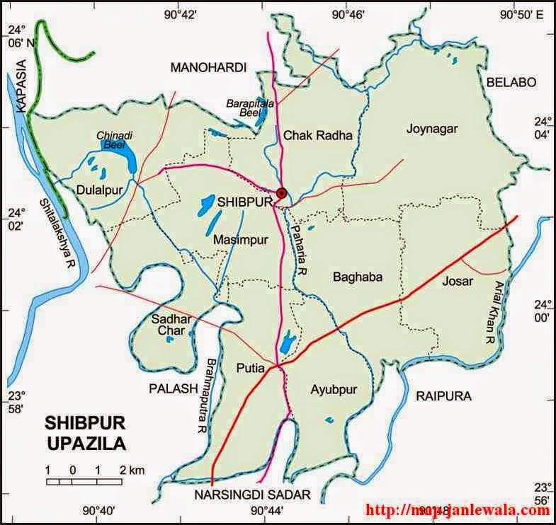 shibpur upazila map of bangladesh