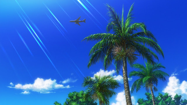 Anime Beach Sky Background