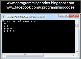 Output of differ symbol pyramid C program