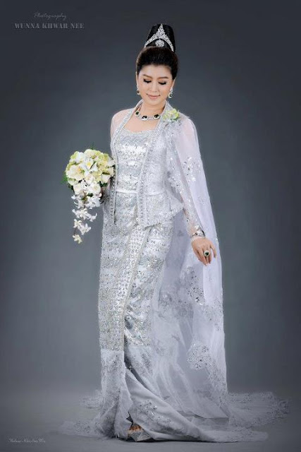 eaindra kyaw zin, myanmar wedding dress