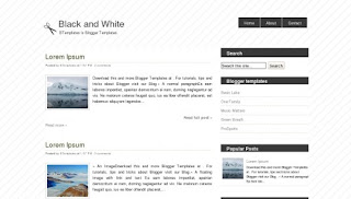 Black And White Blogger Template