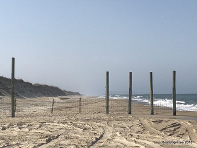 The beach continues, but we can't cross the state line