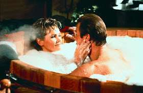 Fiona Fullerton with Roger Moore in A View To A Kill