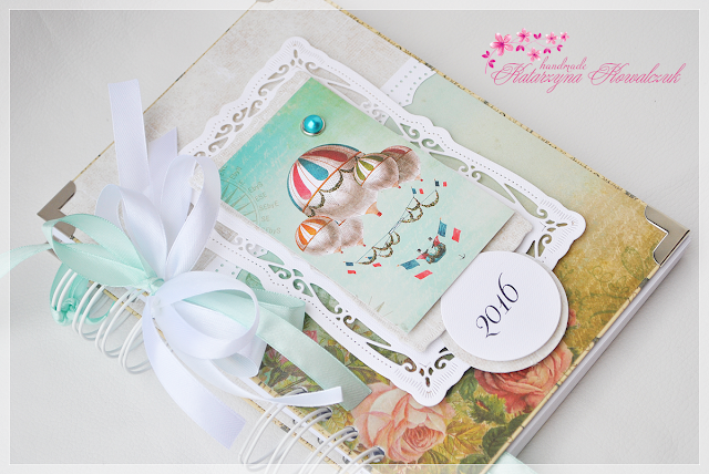 kalendarz z balonem na 2016 rok scrapbooking